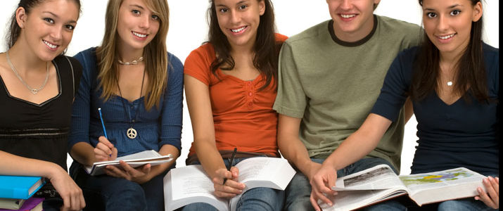 Students with Notebooks